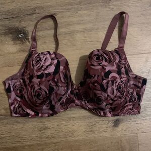 Torrid Curve Rose Patterned Women's Bra Size 38 DD